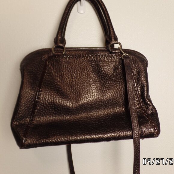 Brighton Pebbled Shiny Leather Crossbody/Handbag - Picture 3 of 16